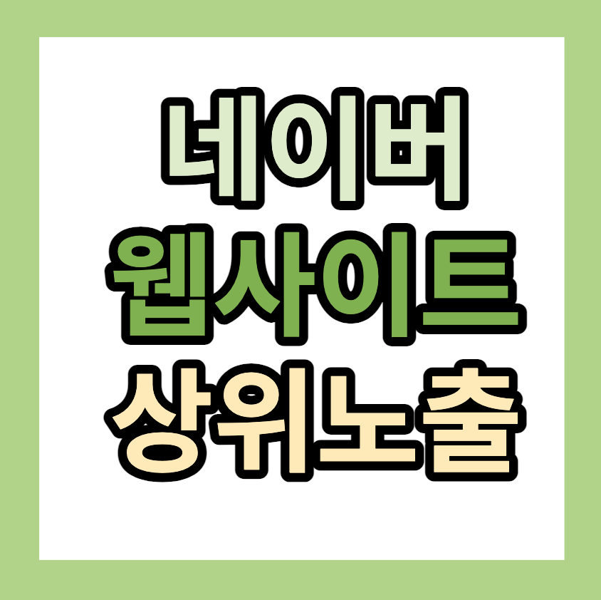 네이버 웹사이트 상위노출 &lt;전문업체&gt;