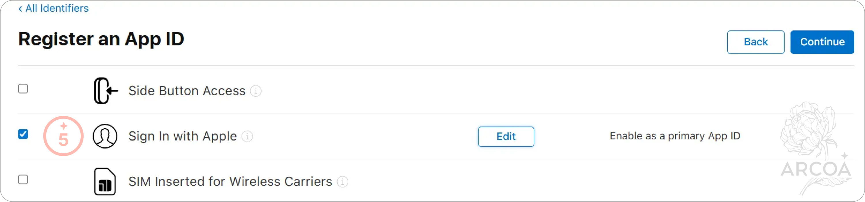 그림 4. Capabilites 탭 화면