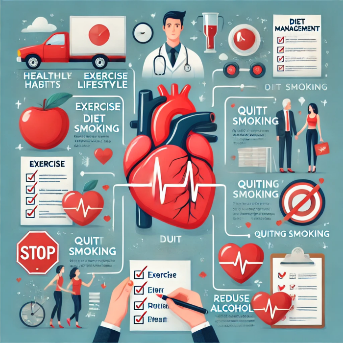 심혈관 질환 예방을 위한 생활 습관 체크리스트 인포그래픽