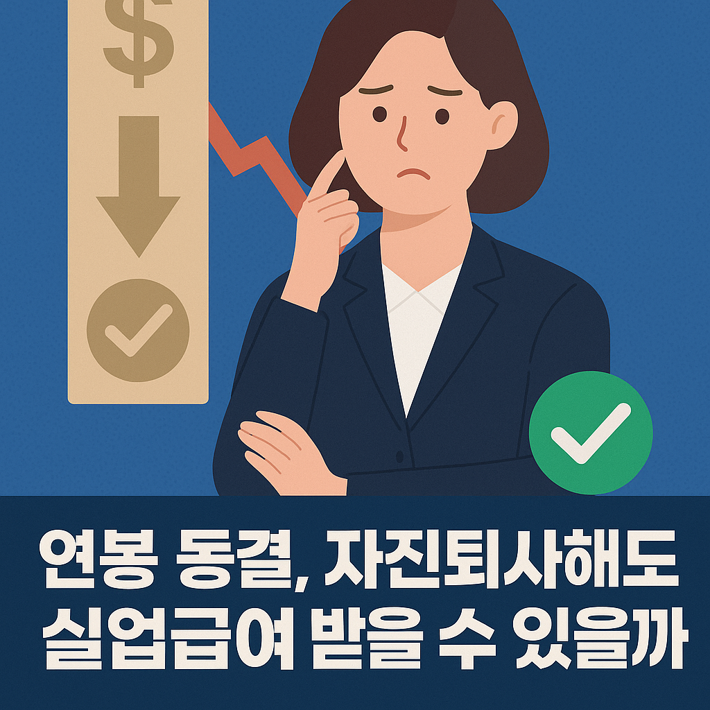 연봉 동결, 자진퇴사해도 실업급여 받을 수 있을까?