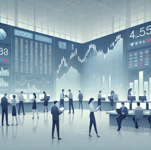 주식거래소(대체거래소)를 표현한 이미지