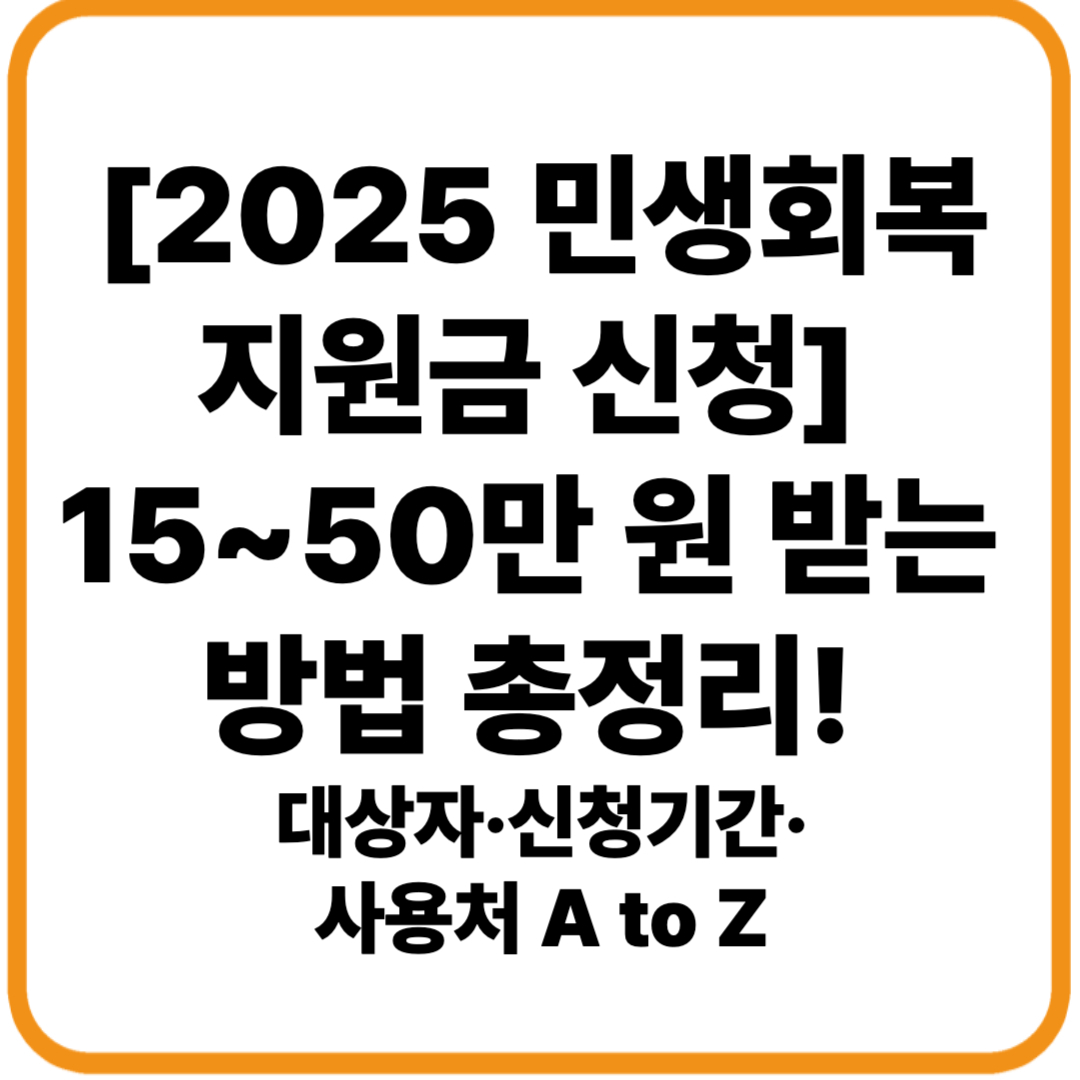 민생회복 지원금