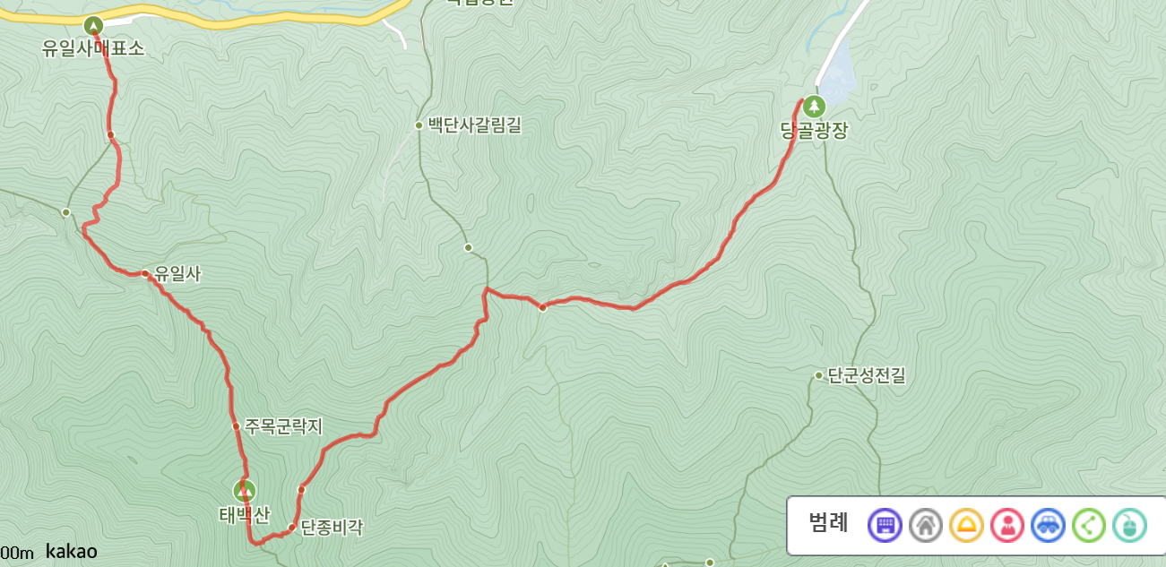 태백산 유일사 코스