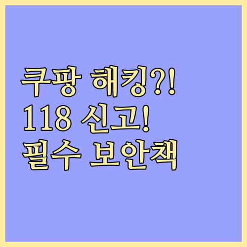 쿠팡 해킹 징후 포착 시 118 경찰..