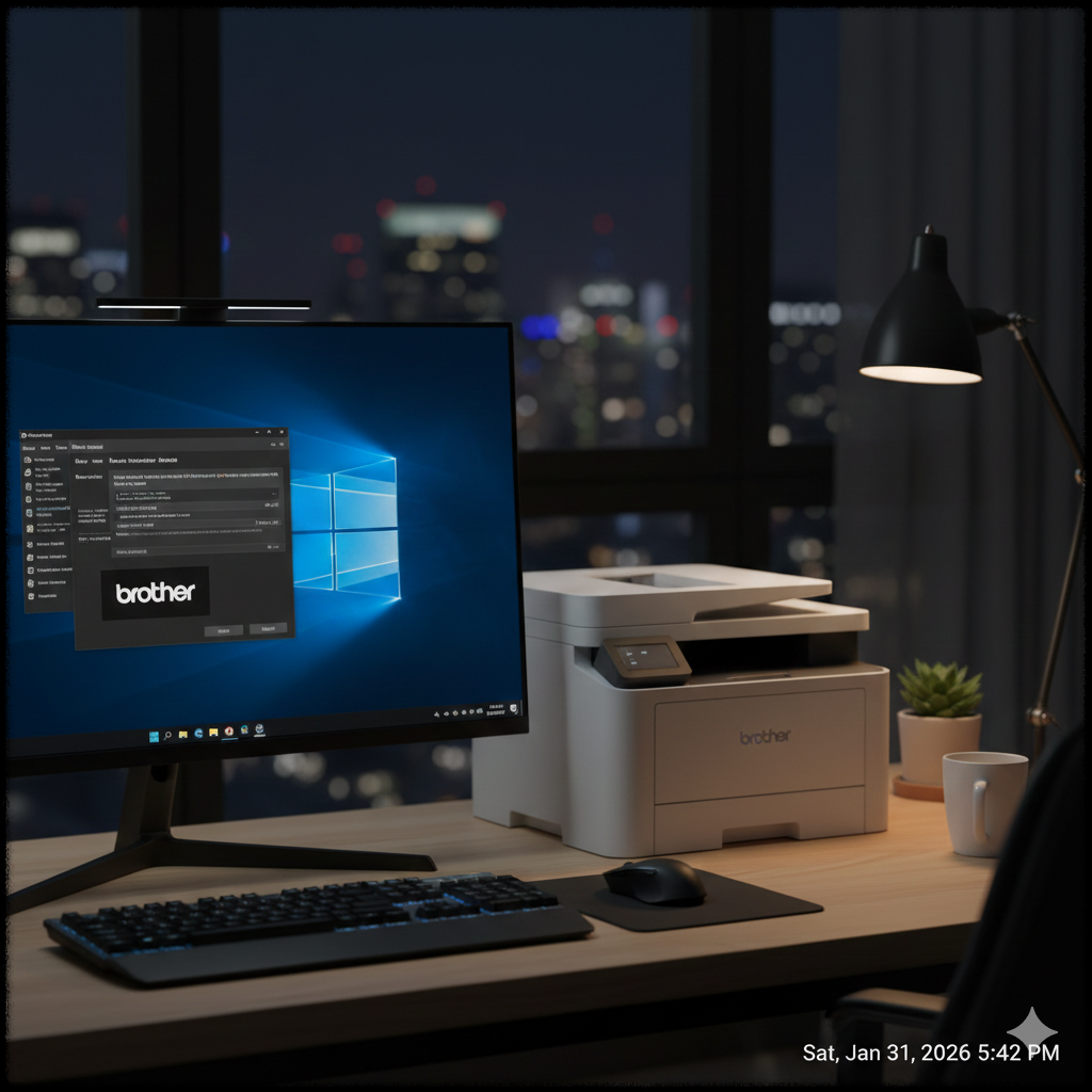 Windows 11에서 프린터 드라이버를 업데이트하는 모습