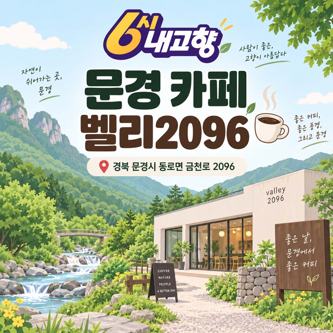 6시 내고향 문경 카페 벨리2096
