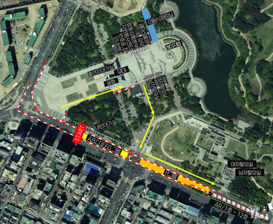 서울 마라톤 지도