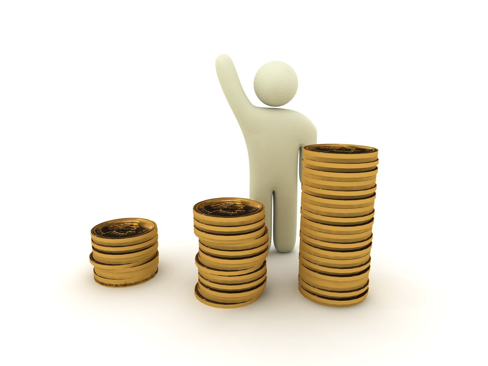 동전이 쌓여있는 모습