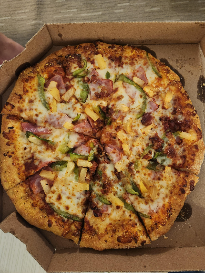 미국 하와이 호놀룰루 와이키키 도미노 피자 하와이이안 피자