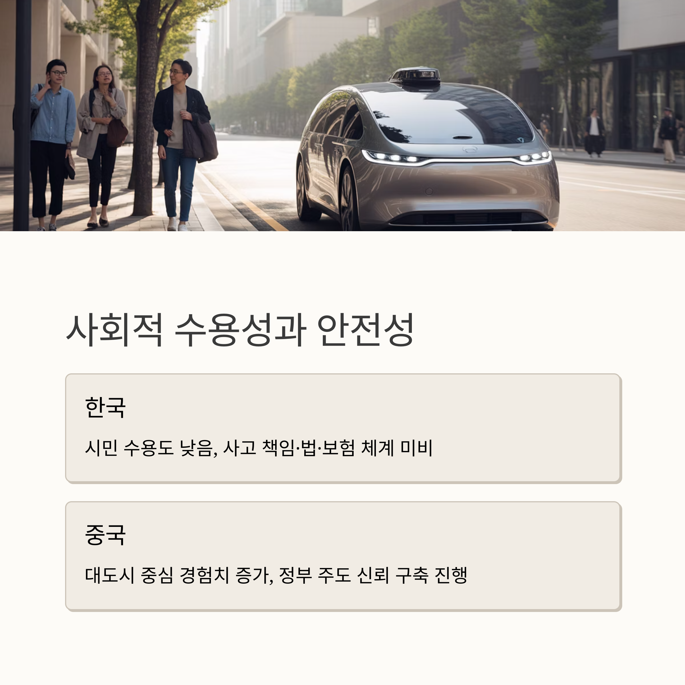 한국 vs 중국 사화적 수용성과 안전성