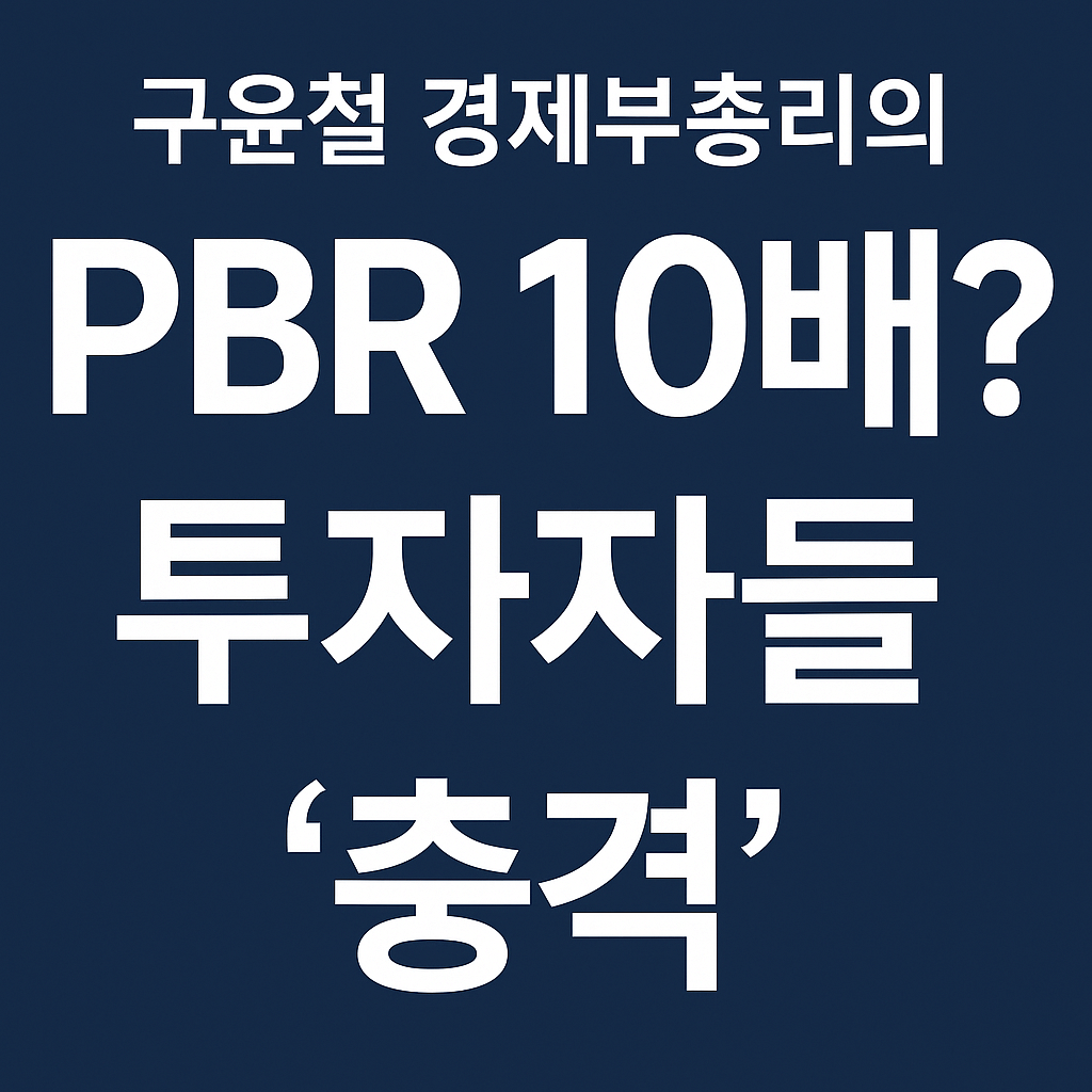 구윤철 경제부총리 PBR 10배