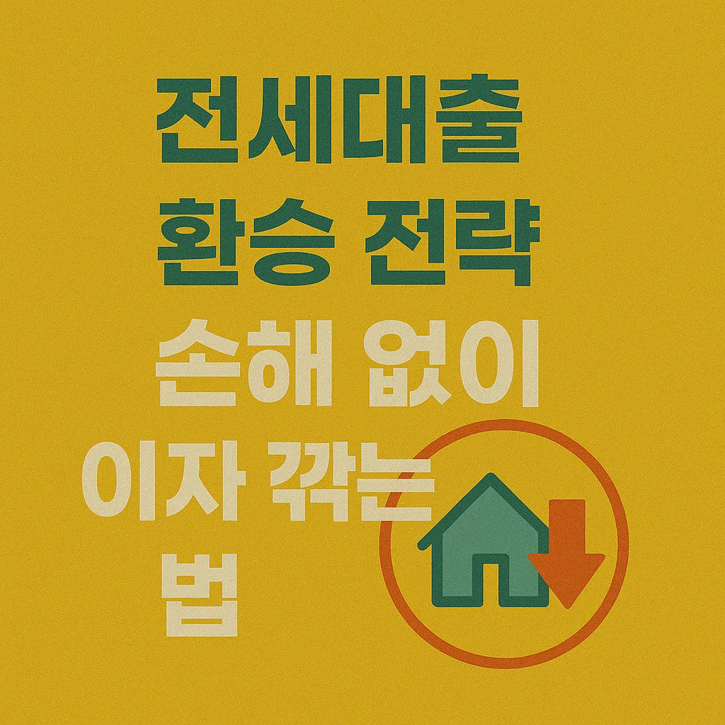 전세대출 환승 전략, 손해 없이 이자 깎는 법