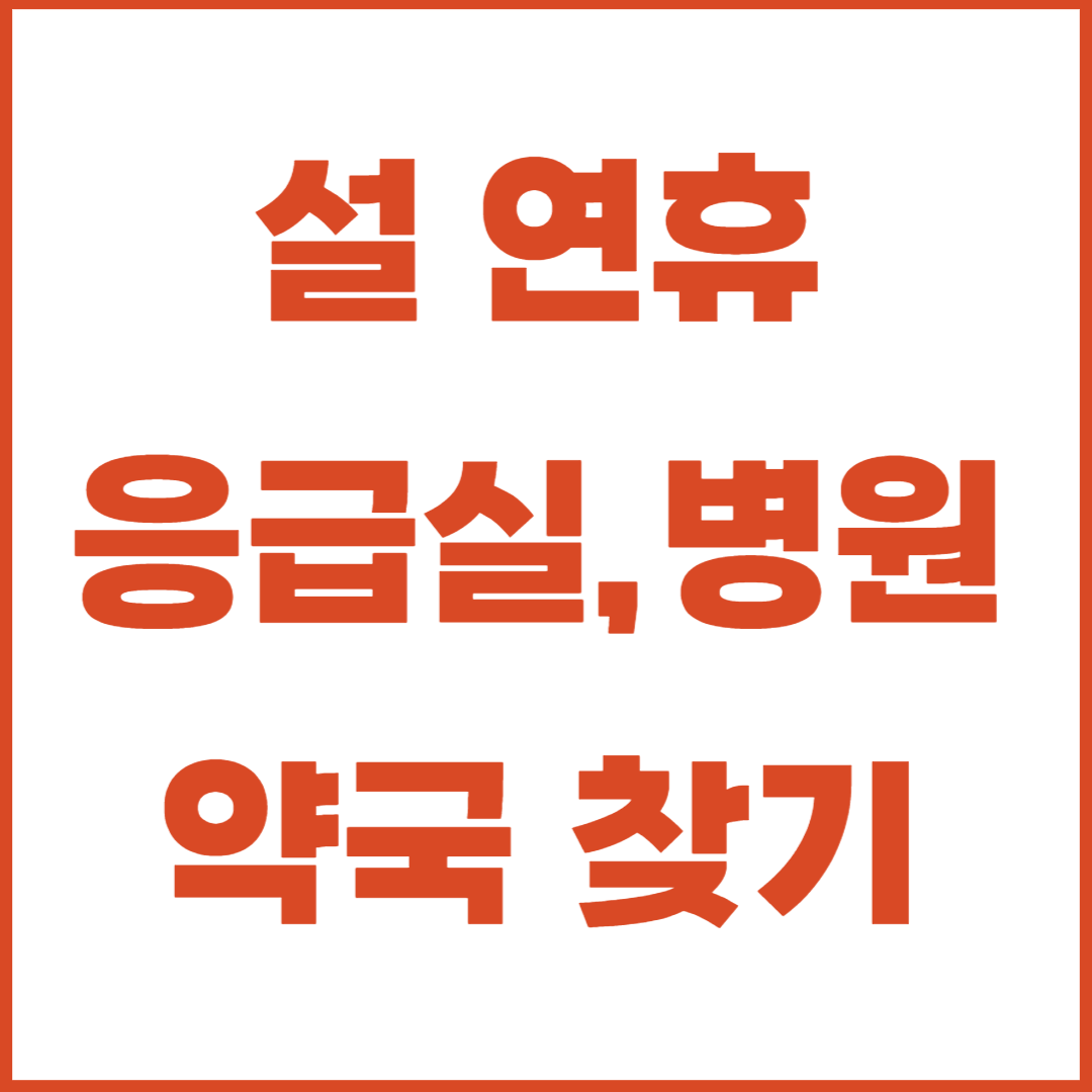 설연휴 응급실
