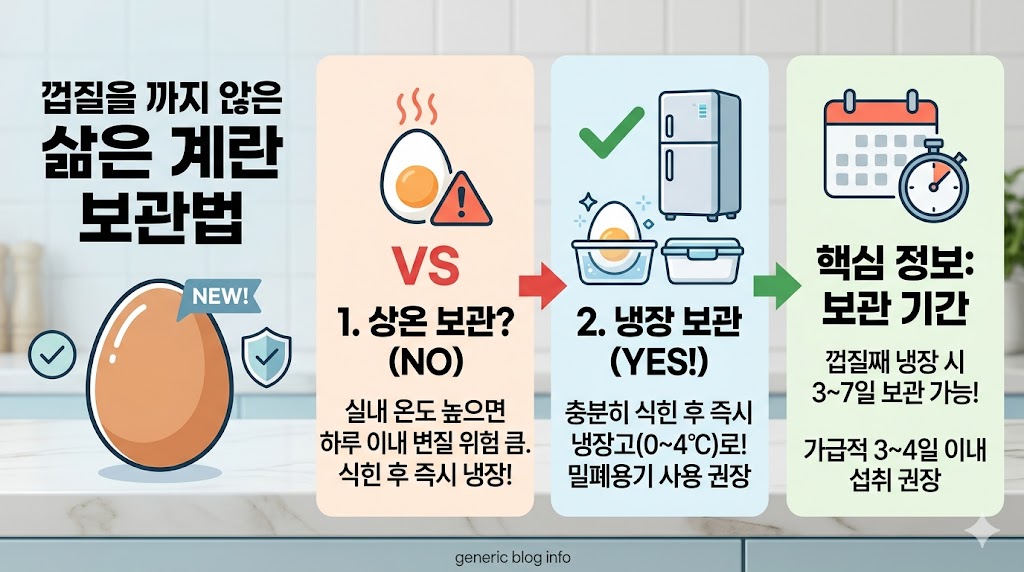 삶은 계란 보관법
