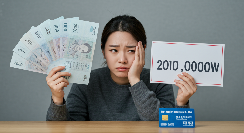 2025년 건강보험 피부양자 소득 기준 변화로 고민하는 사람과 핵심 소득 기준을 보여주는 이미지