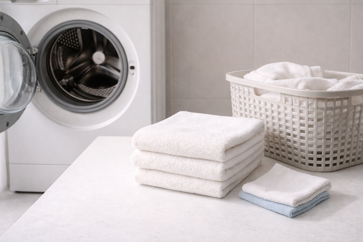 세탁조 청소 주기와 집에서 관리하는 방법을 설명하는 세탁기 관리 이미지