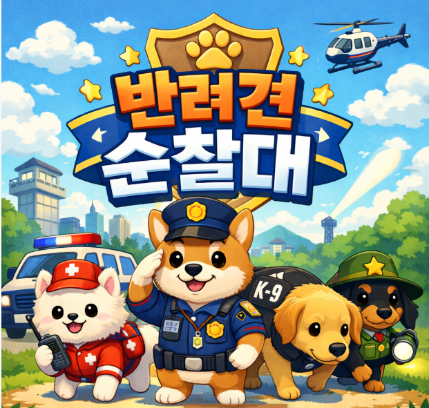 "반려견 순찰대" 문구 이미지