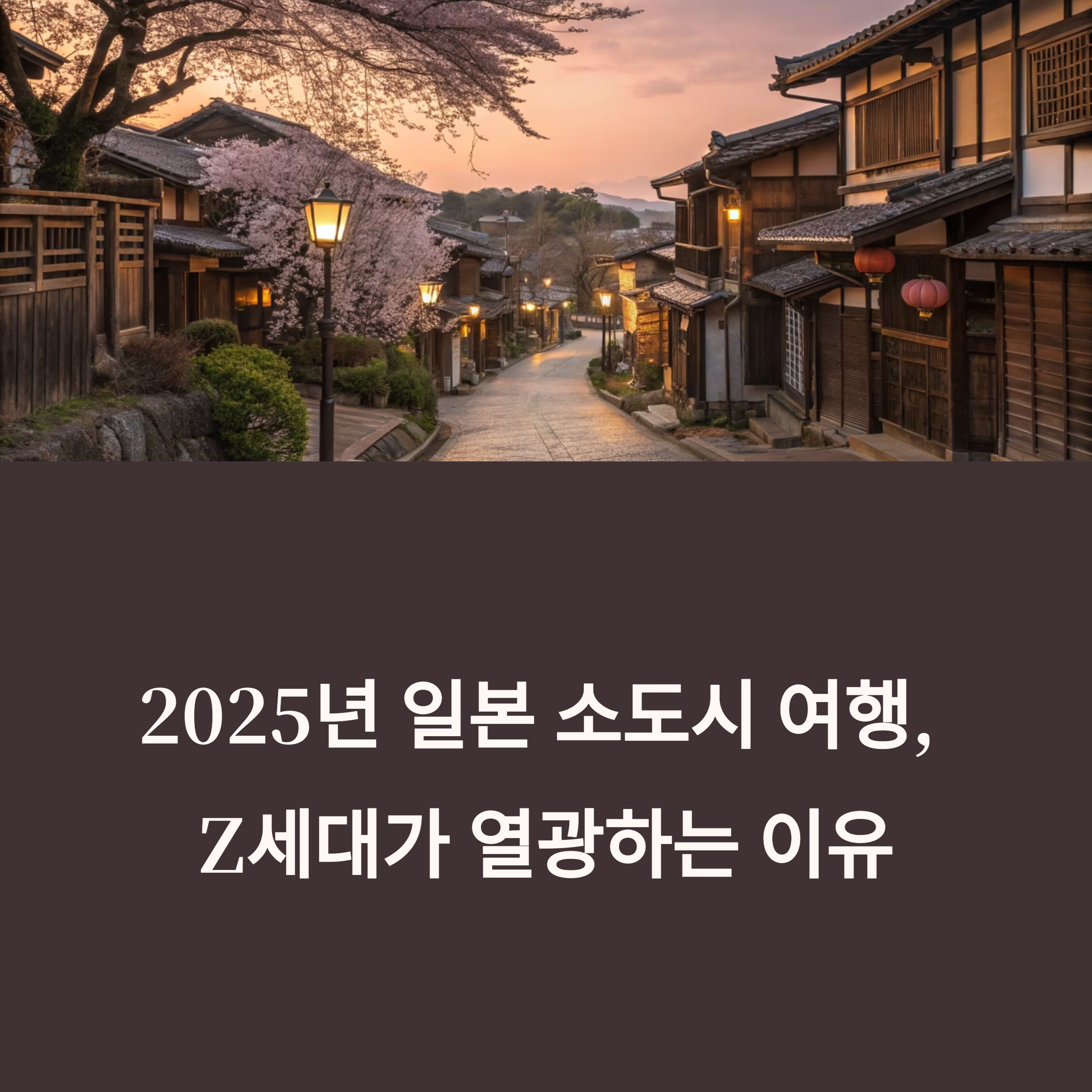 2025년 일본 소도시 여행, z세대가 열광하는 이유