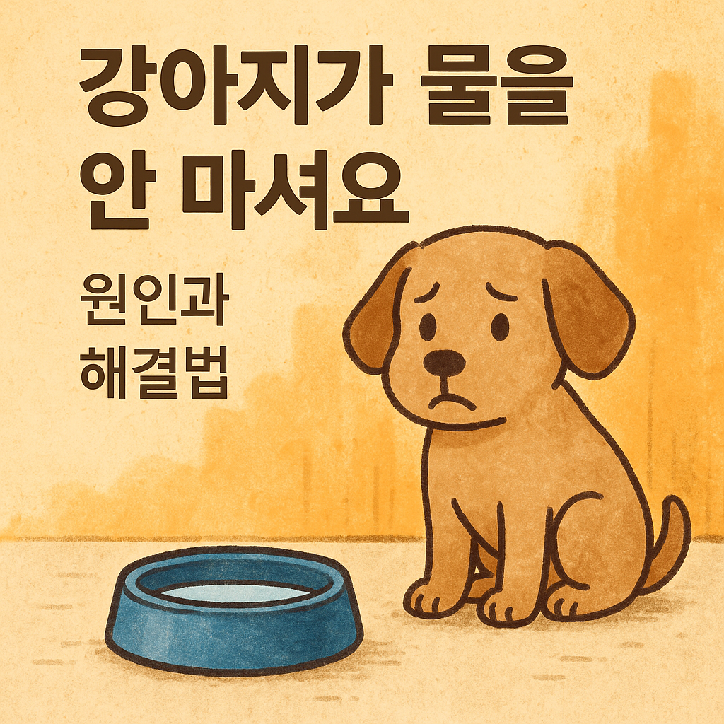 강아지가 물을 안마셔요