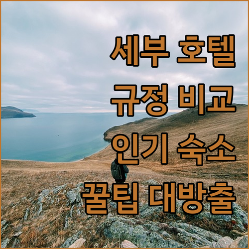세부 인기 호텔 숙소 규정 비교 앰버