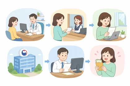 의료비 환급 신청 절차 확인 화면2