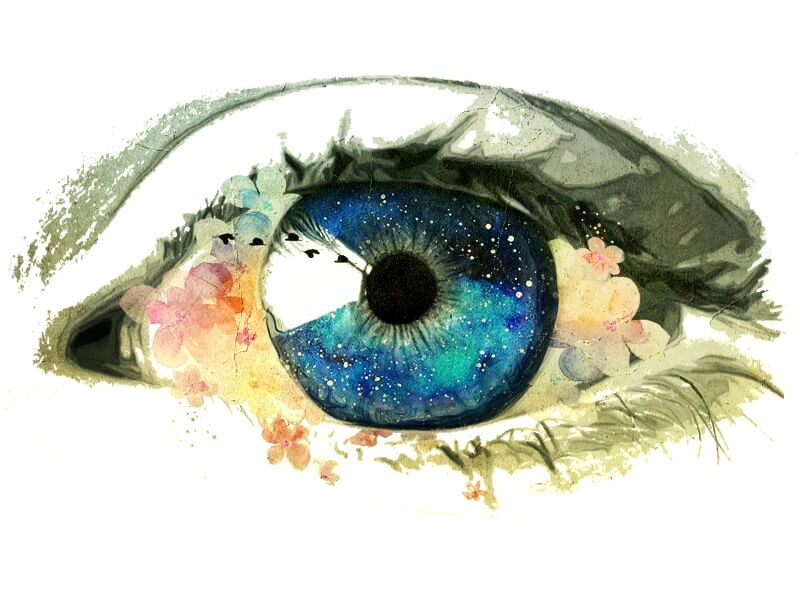 눈에서-꽃잎이-나오는-모습