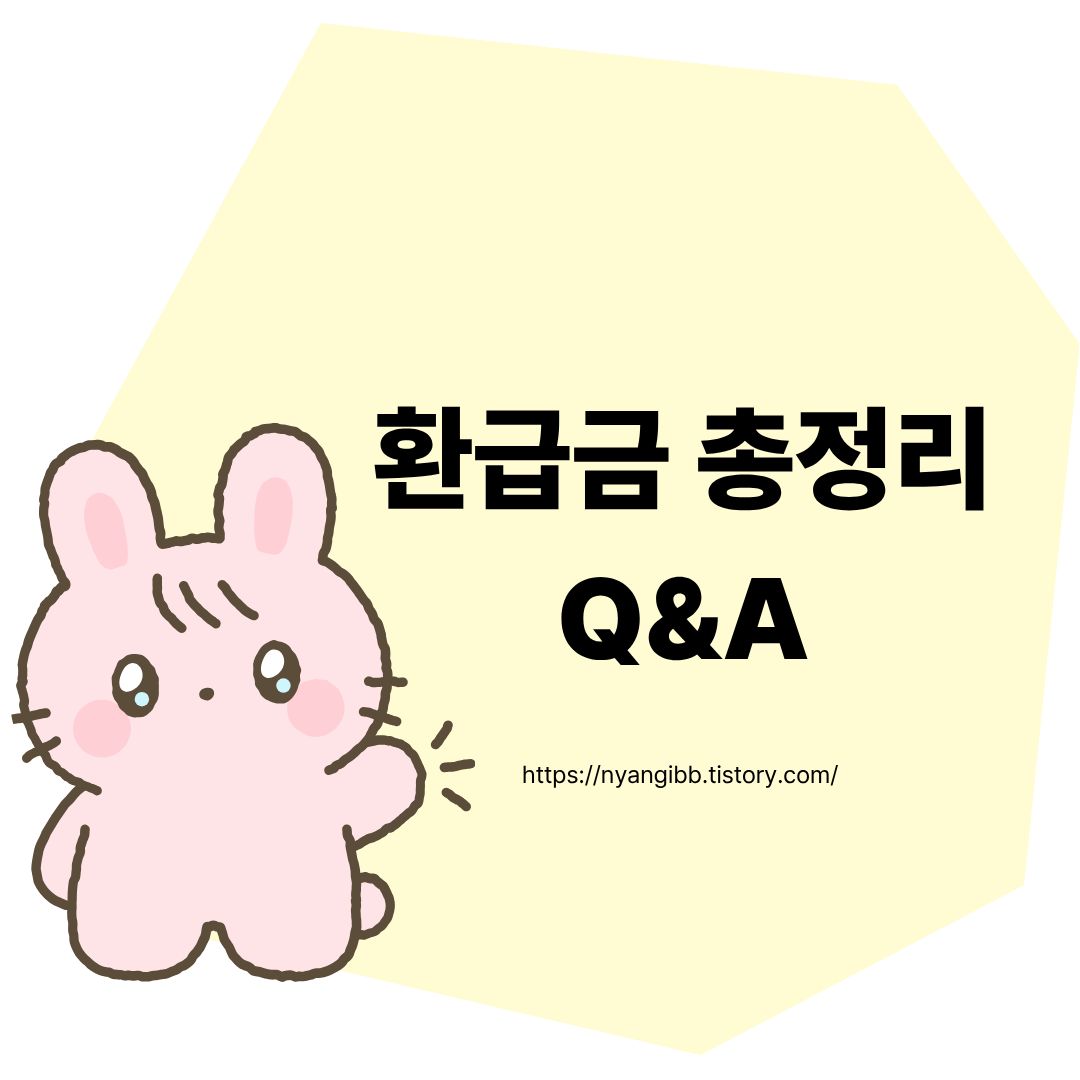 환급금 총정리와 질문사항 관련 사진