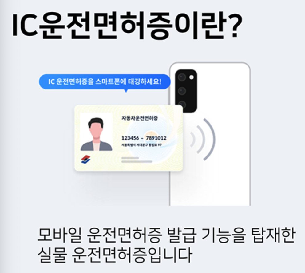 모바일 운전면허증 발급방법 IC 운전면허증 1