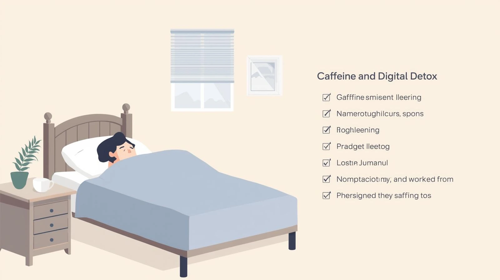 sleep caffeine digital detox checklist