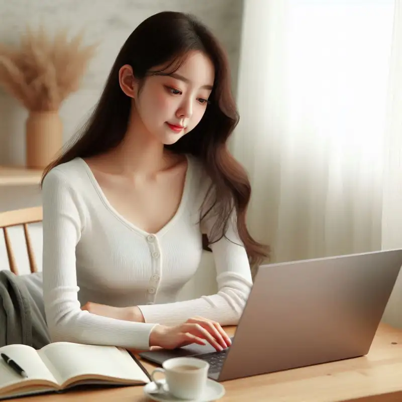 비트코인-적립식-매수-투자-방법을-알아보는-여성의-모습