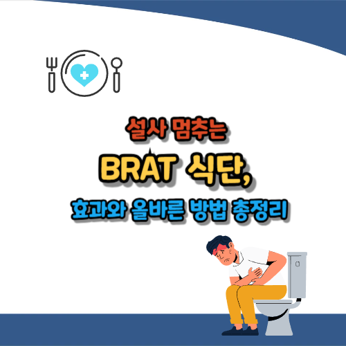 설사 멈추는 BRAT 식단, 효과와 올바른 방법 총정리
