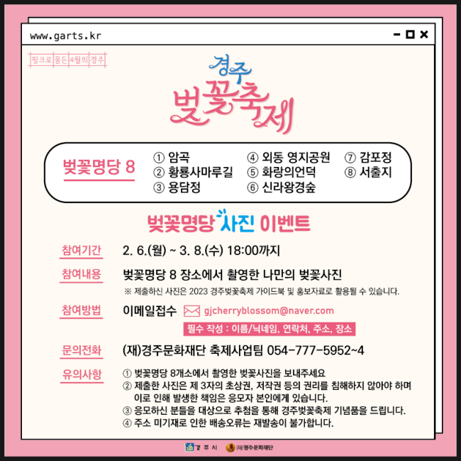 경주벚꽃축제-볼만한-곳