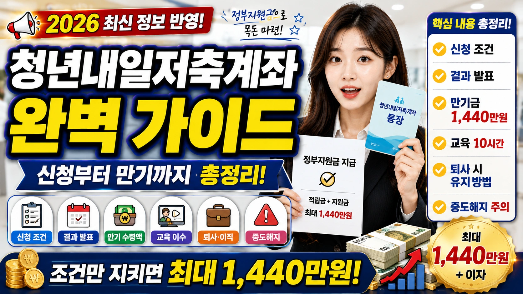 2026 청년내일저축계좌 완벽 가이드 신청 조건, 결과, 만기금 총정리