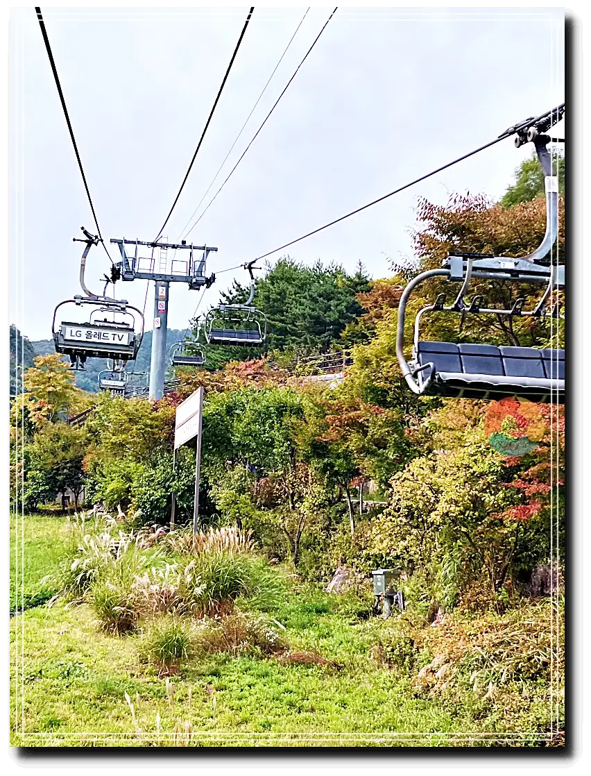 화다숲주차_리프트위에서-오는리프트-가는리프트