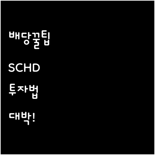 배당 성장 SCHD 투자 방법과 장점..