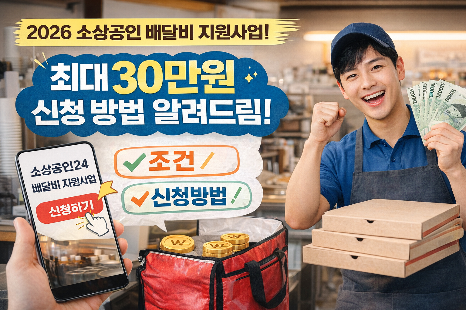 2026 소상공인 배달비 지원사업 총정리 🚀 최대 30만원 받는 신청방법