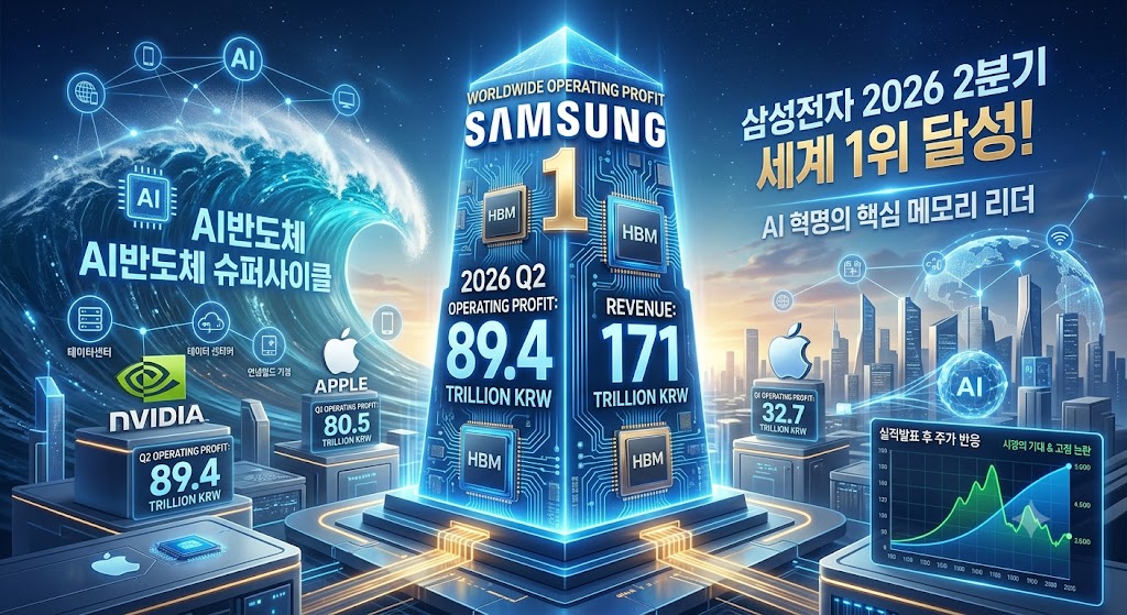 삼성전자 영업이익 89조 원, 엔비디아 넘은 &lsquo;세계 1위&rsquo; 실적의 진짜 의미