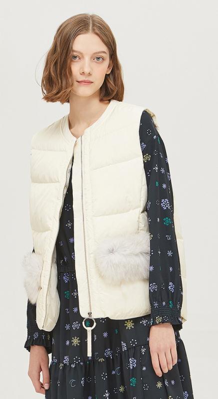 베네통 폭스퍼 덕다운 조끼 패딩 점퍼 타임빌라스 BAPDF2161