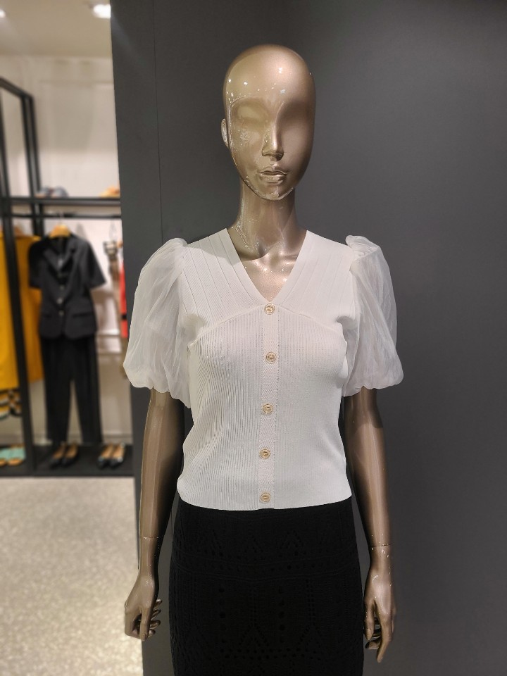 제시뉴욕 퍼프소매 니트티 BCM5PNKO9641