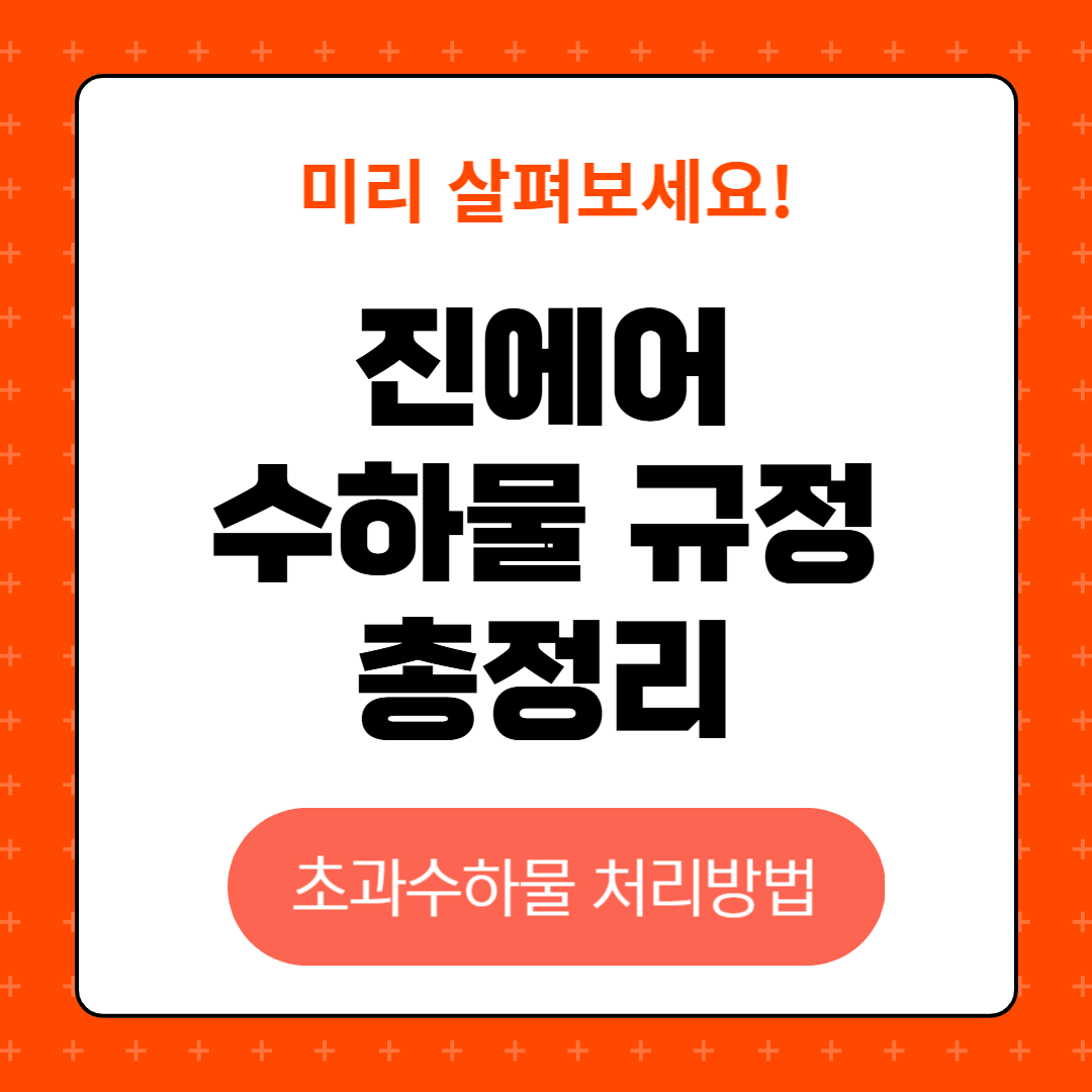 진에어 수하물 규정, 위탁 수하물, 휴대 수하물 규정