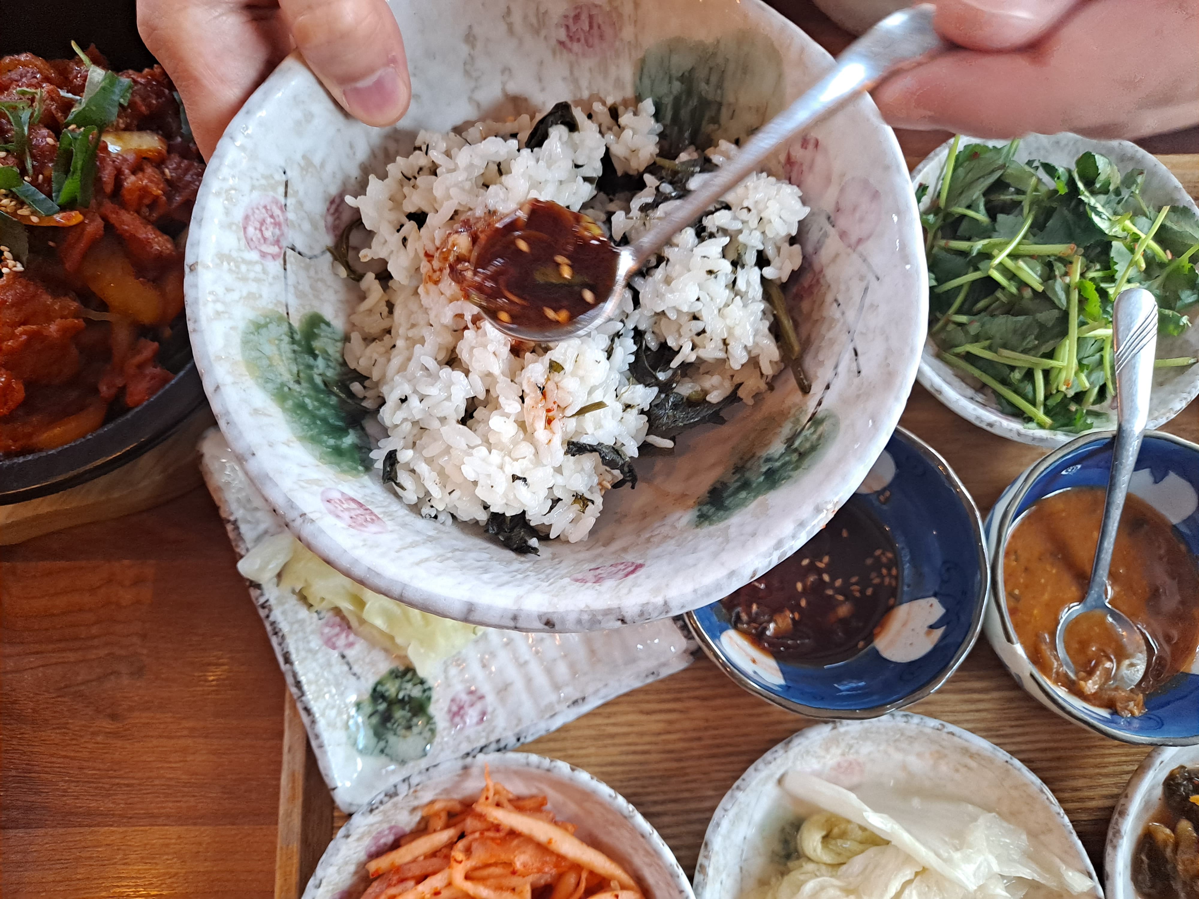 곤드레밥에-간장양념