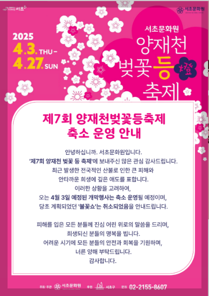 양재천 벚꽃 축제