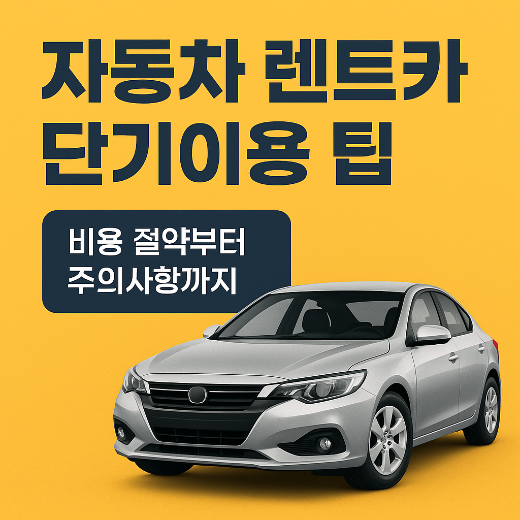 자동차 단기랜트 이용하는 사람