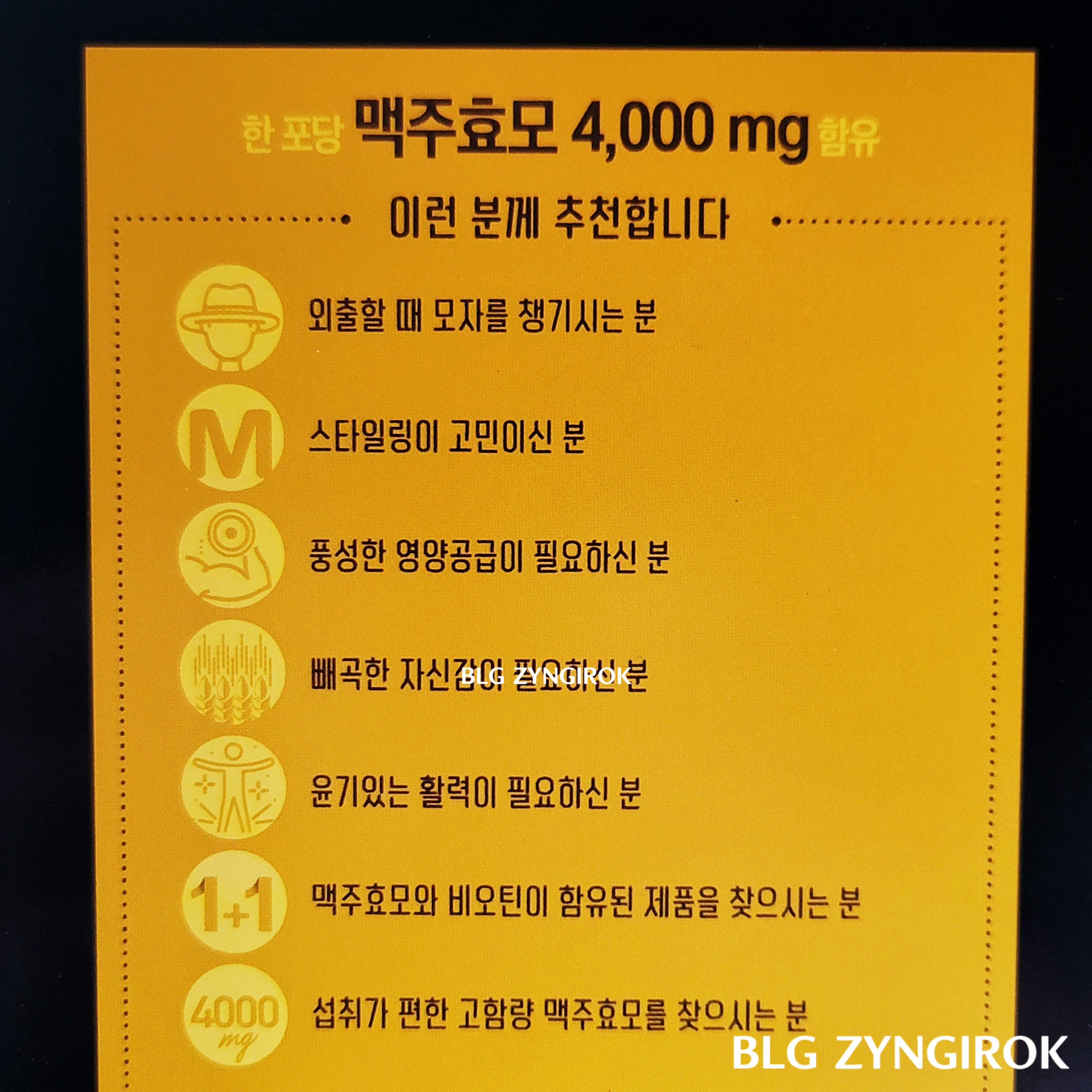 효모 4000 추천 설명이다.