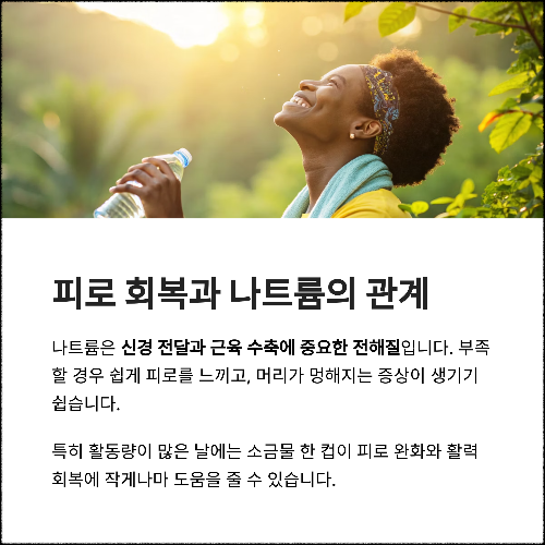 피로 회복에 필요한 나트륨의 역할