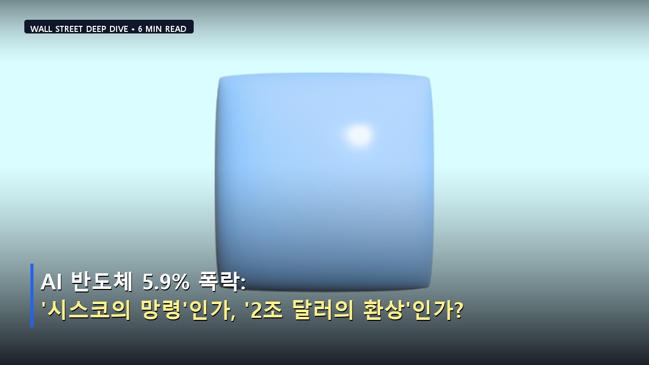 AI 반도체 5.9% 폭락: '시스코의 망령'인가, '2조 달러의 환상'인가?