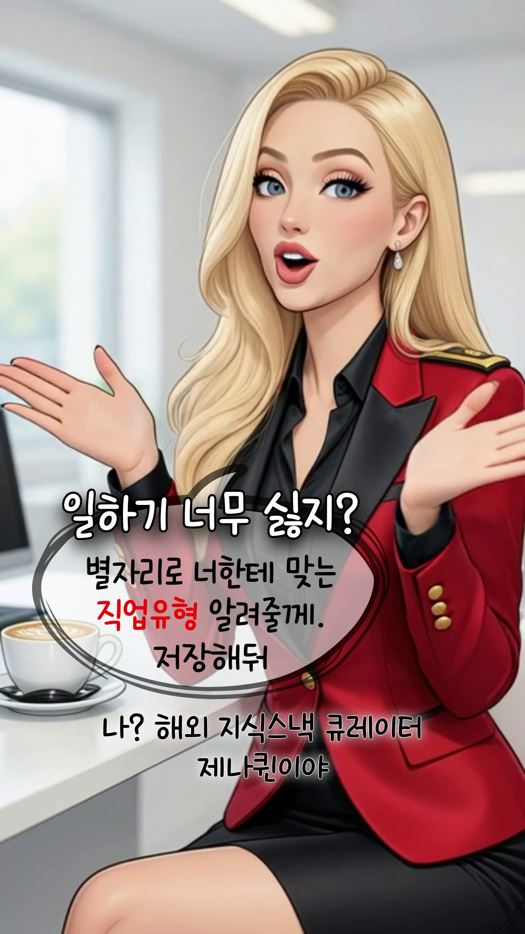 사무실 책상 위 홀로그램 별자리 휠이 떠 있는 커리어 가이드 이미지