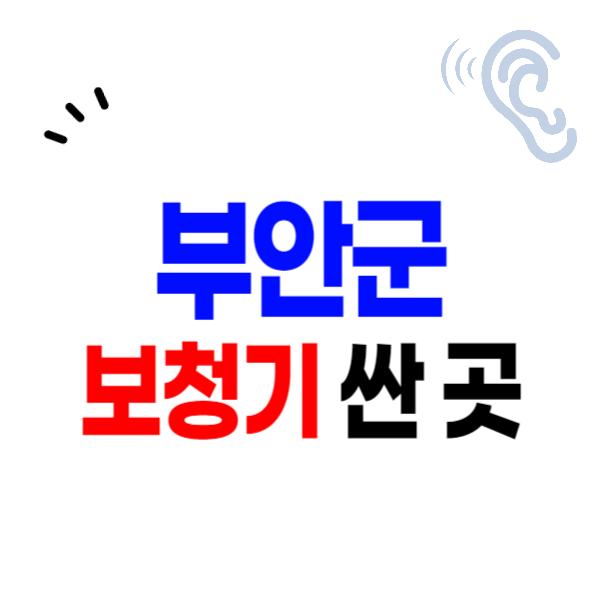 부안군 보청기 가격 싼 곳 잘하는 센터 무료상담, 체험