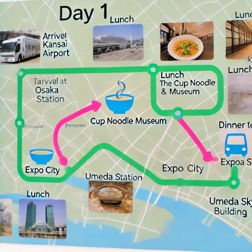 오사카 3박4일 day1 지도