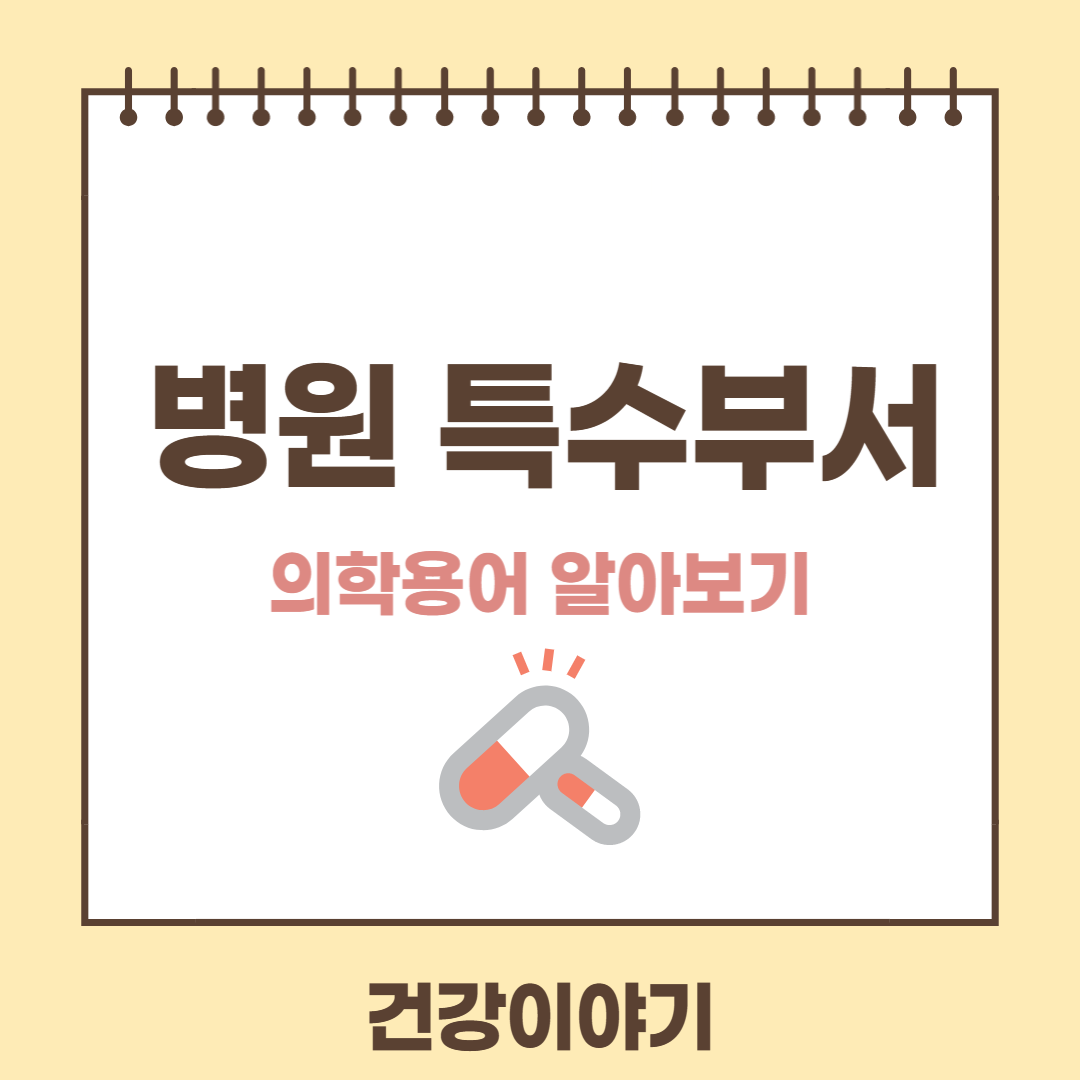 병원 특수파트 의학용어